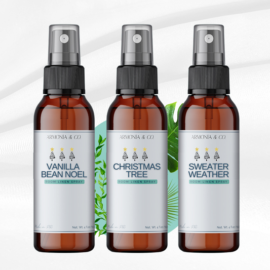 Lote de spray para habitación y ropa de cama de Navidad