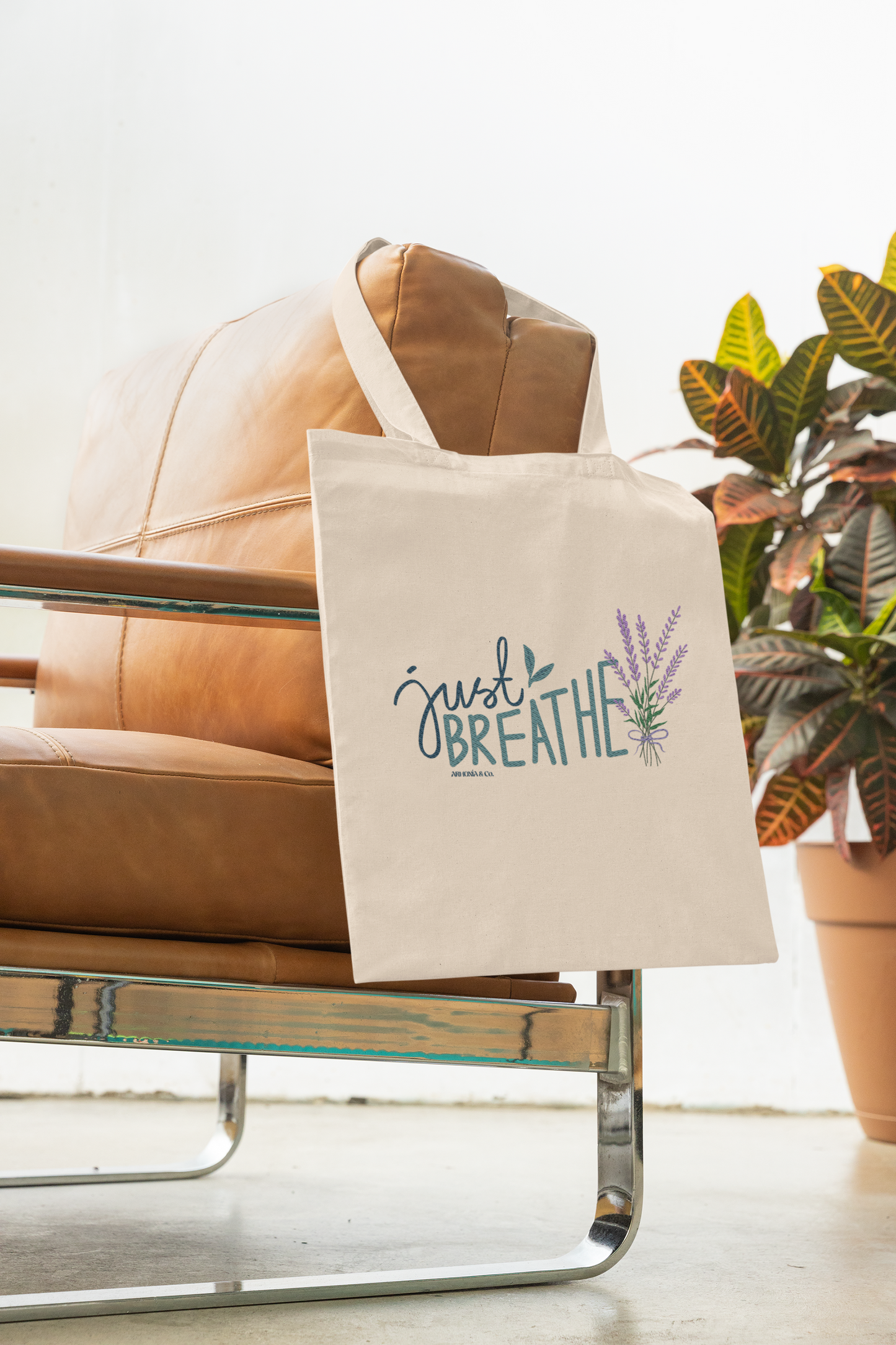 Just Breath Tote Bag