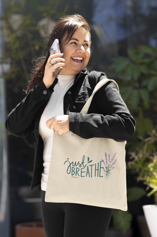 Just Breath Tote Bag